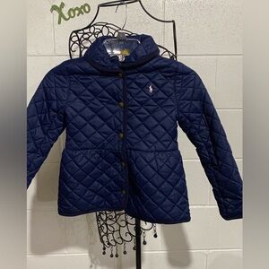 Polo Ralph Lauren Navy Blue Quilted Winter Jacket, Size 6x Girls